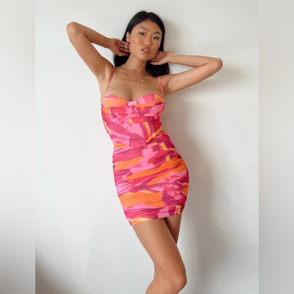 Princess Polly Pink and Orange Mini Dress